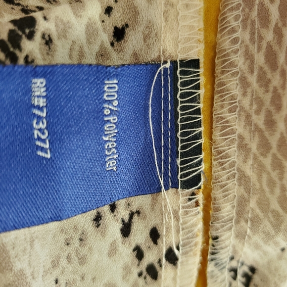 Apt 9 Sleeveless Snake Print Yellow Stripe Keyhole - Picture 8 of 9